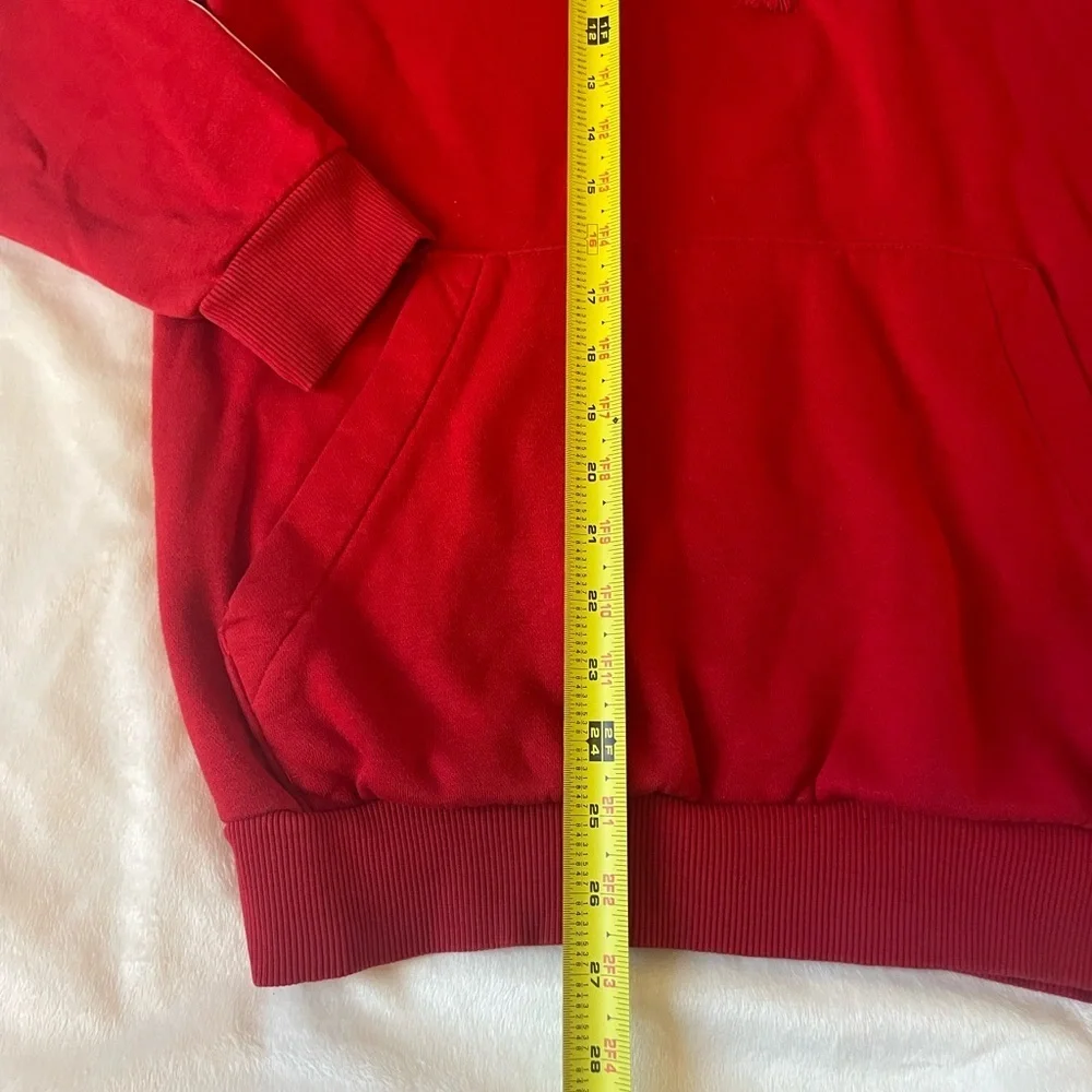 Adidas Red Hoodie with Manchester United Emblem